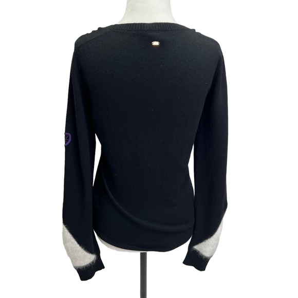 Just Cavalli Cashmere Angora Black Scoop Neck Knit Pullover Sweater Size… - Picture 6 of 12